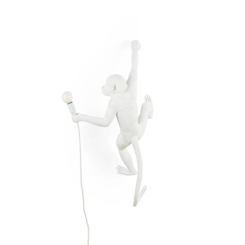 SELETTI Monkey Lamp LED-Deko-Wandlampe weiß rechts von Seletti