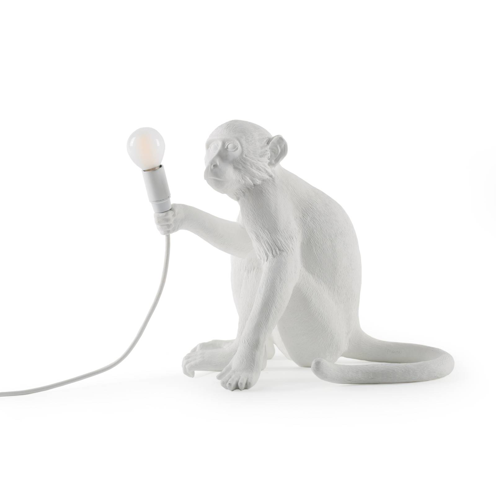 SELETTI Monkey Lamp LED-Dekolampe, weiß, sitzend SELETTI Monkey Lamp LED-Dekolampe, weiß, sitzend von Seletti