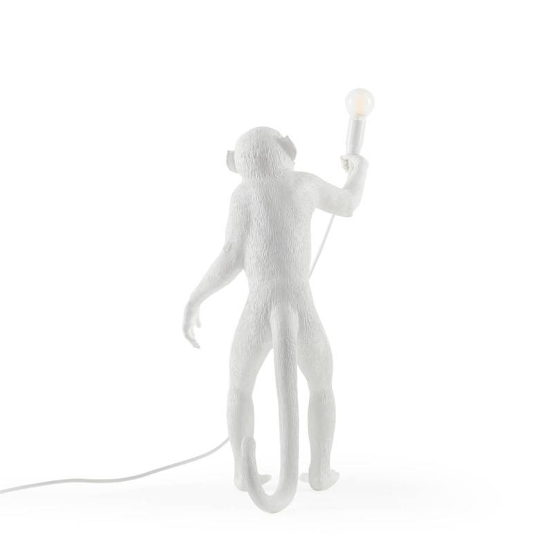 SELETTI Monkey Lamp LED-Dekolampe, weiß, stehend von Seletti