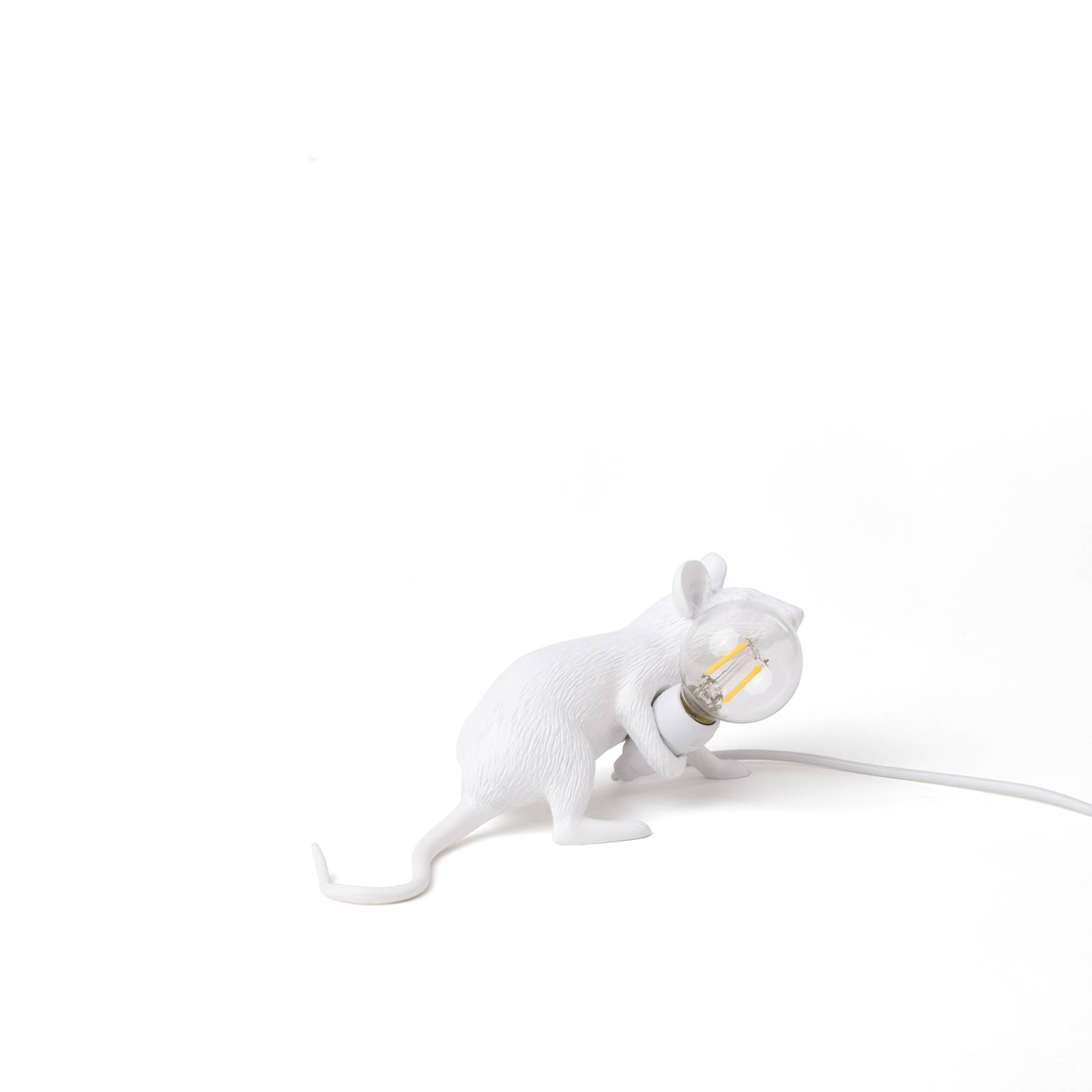 SELETTI Mouse Lamp LED-Dekolampe USB liegend weiß SELETTI Mouse Lamp LED-Dekolampe USB liegend weiß von Seletti