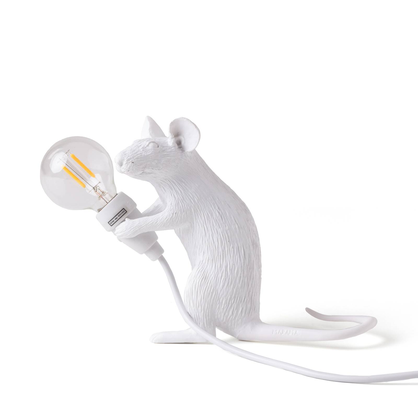 SELETTI Mouse Lamp LED-Dekolampe USB sitzend weiß SELETTI Mouse Lamp LED-Dekolampe USB sitzend weiß von Seletti