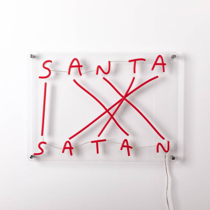 SELETTI Santa-Satan LED-Deko-Wandleuchte, rot von Seletti