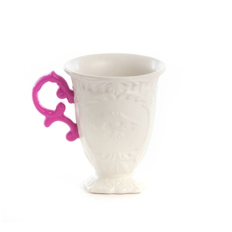SELETTI Tasse I-Wares, weiß / rosa, 300 ml, Porzellan von Seletti
