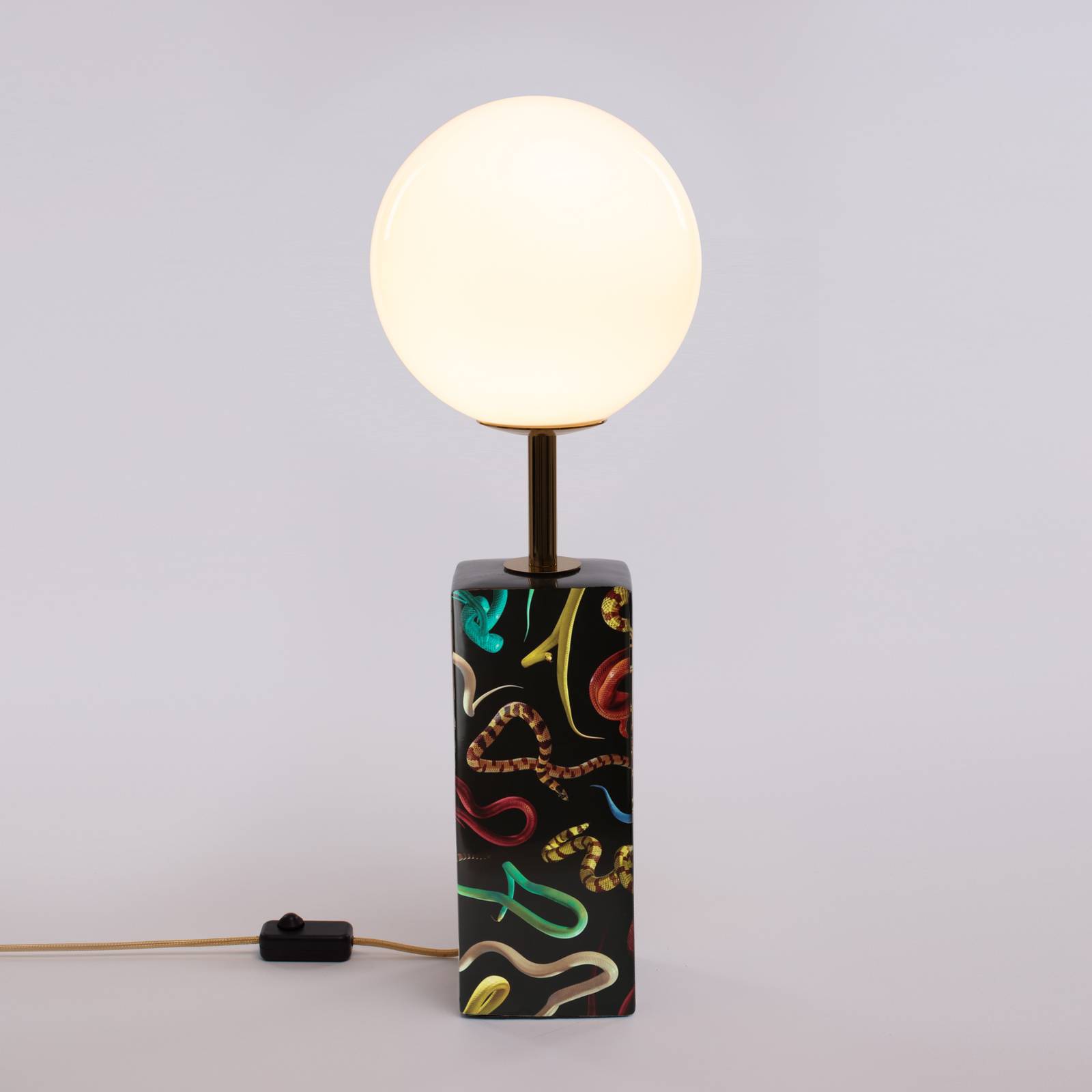 SELETTI Toiletpaper LED-Tischlampe, Schlangenmotiv von Seletti