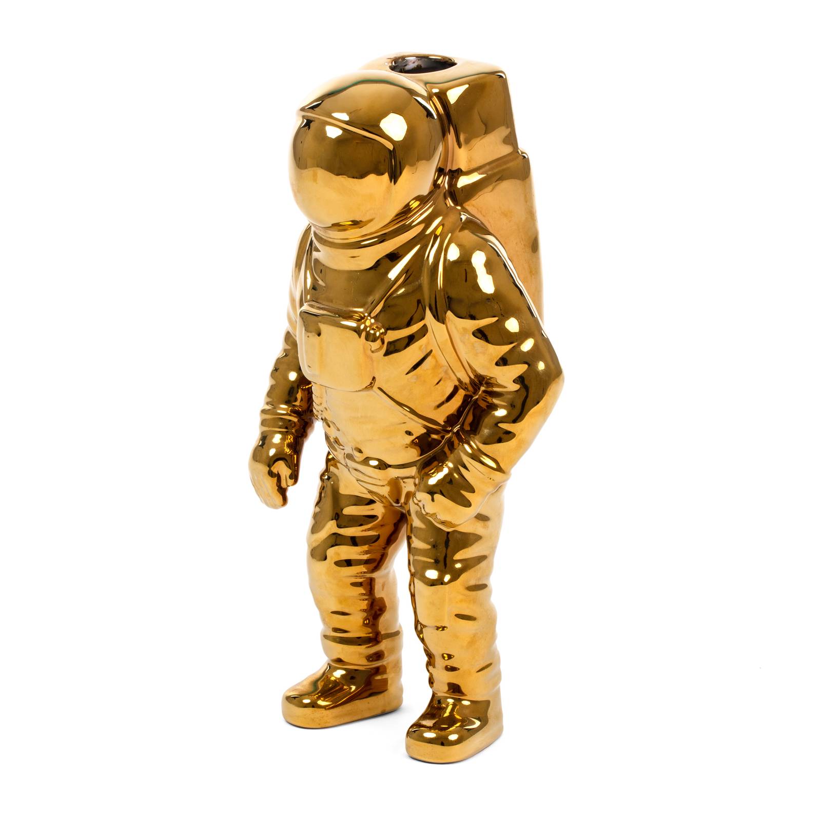 SELETTI Vase Cosmic Diner Starman, gold. H 28 cm, Porzellan SELETTI Vase Cosmic Diner Starman, gold. H 28 cm, Porzellan von Seletti
