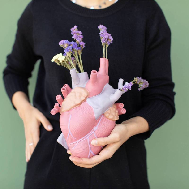SELETTI Vase Love in Bloom, bunt, Höhe 25 cm, Porzellan von Seletti