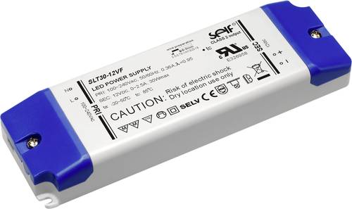 Self Electronics SLT30-12VFG LED-Trafo Konstantspannung 30W 0 - 2.5A 12 V/DC nicht dimmbar, Möbelzu Self Electronics SLT30-12VFG LED-Trafo Konstantspannung 30W 0 - 2.5A 12 V/DC nicht dimmbar, Möbelzu von Self Electronics