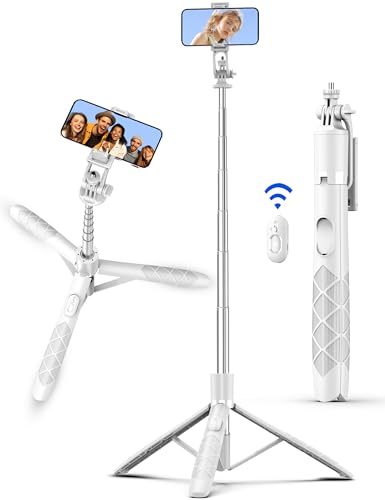 179CM Handy Stativ, Aluminium Handystativ mit Fernbedienung, Erweiterbarer All-in-1 Selfie Stick Stativ, Stativ für iPhone, Smartphone & Kamera Stative, Handyhalter für iPhone/Android/Kamera von SelfieShow