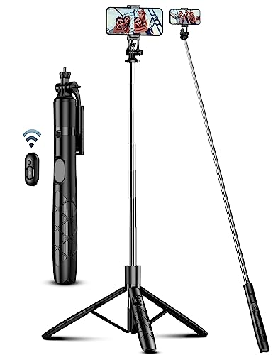 180cm Handy Stativ Ständer & Selfie Stick, Handyhalter mit Abnehmbarer Fernbedienung, Smartphone Stative, Tripod für iPhone, Handystativ Kompatibel mit iPhone Android Smartphones, Camera von SelfieShow