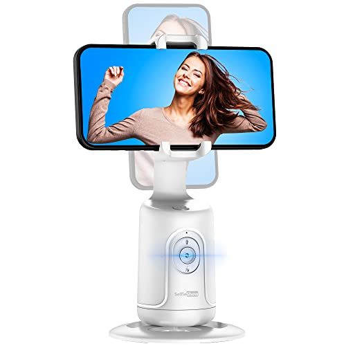Auto Face Tracking Stativ, 360° Rotation Smart Tracking Telefonhalter, Keine App nötig, Smart Gesicht Körper Tracking Selfie Stick Gimbal Stabilisator für Videoaufnahme, Live Streaming, Vlog (Weiß) Auto Face Tracking Stativ, 360° Rotation Smart Tracking Telefonhalter, Keine App nötig, Smart Gesicht Körper Tracking Selfie Stick Gimbal Stabilisator für Videoaufnahme, Live Streaming, Vlog (Weiß) von SelfieShow