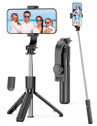 Mini Selfie Stick Stativ, Erweiterbar 4 in 1 Selfie Stange mit Abnehmbarer Fernbedienung, Smartphone Selfiestick & Tripod Tragbar Reisestativ Kompatibel mit iPhone 16/15/14/13/12/Samsung/Huawei/GoPro Mini Selfie Stick Stativ, Erweiterbar 4 in 1 Selfie Stange mit Abnehmbarer Fernbedienung, Smartphone Selfiestick & Tripod Tragbar Reisestativ Kompatibel mit iPhone 16/15/14/13/12/Samsung/Huawei/GoPro von SelfieShow
