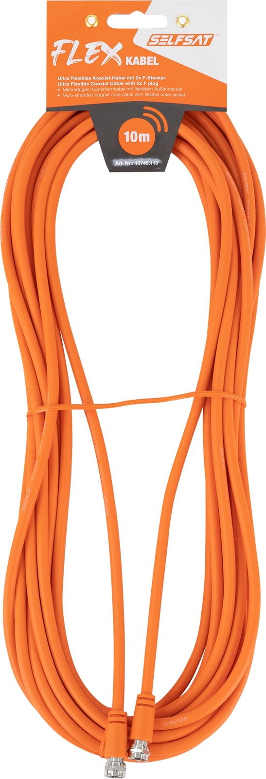 SELFSAT Antennenanschlusskabel Flex 10 m, orange von Selfsat
