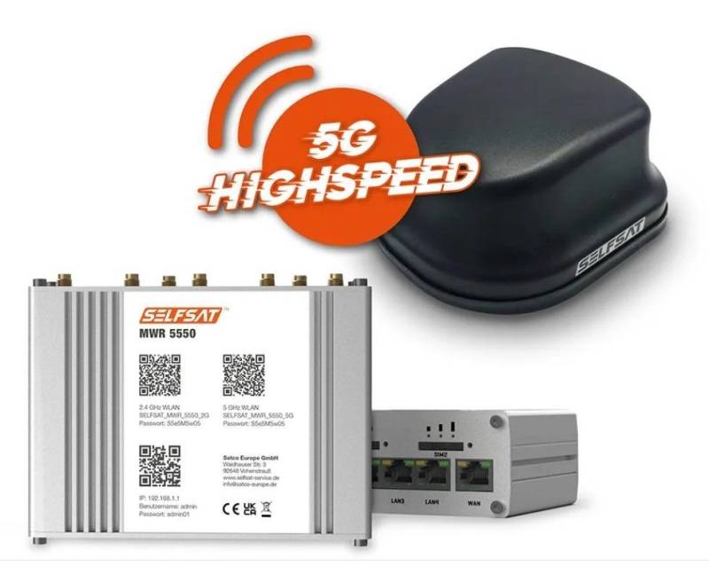 Selfsat MWR 5550 Mobilfunkantenne (4G / LTE / 5G & WLAN Internet Router Mobilfunkantenne von Selfsat