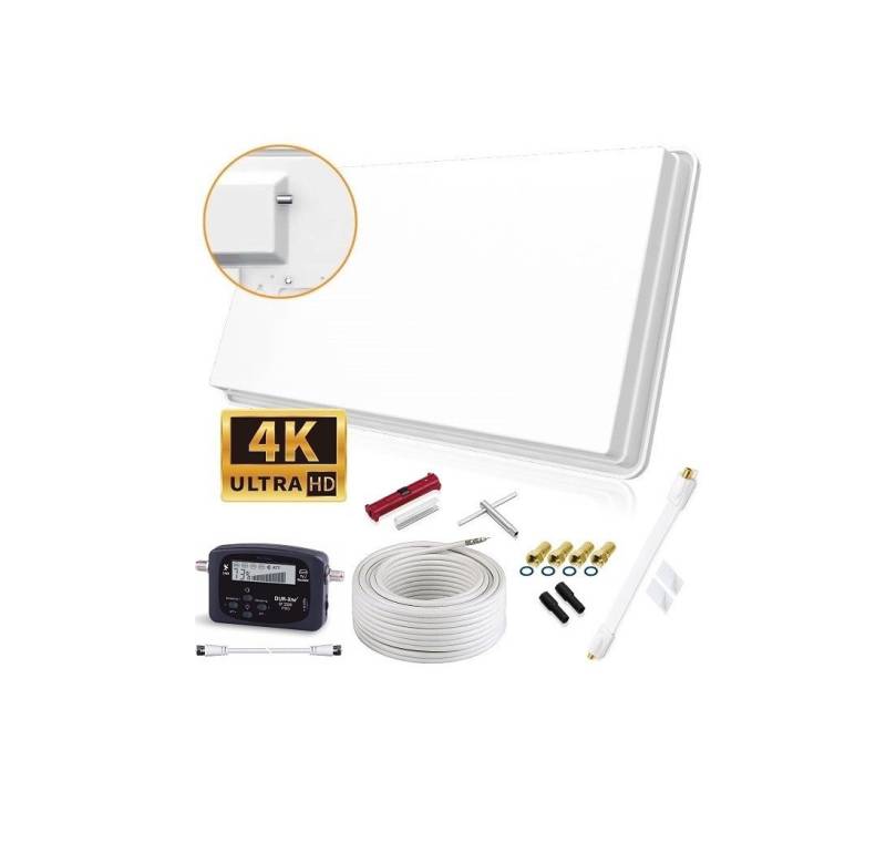 Selfsat SELFSAT H30D1+ SET - Single Flachantenne Full HD 4K UHD für einen Flachantenne von Selfsat