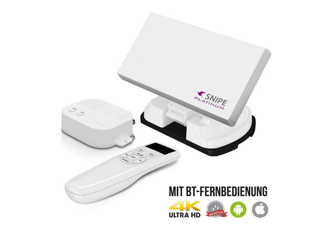 Selfsat SNIPE Platinum - Single - Mit BT Fernbedienung und iOS / Android SAT-Antenne von Selfsat