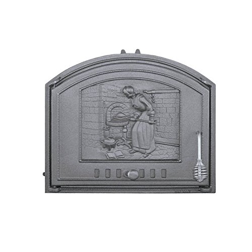 Sellon24® Backofentür aus Gusseisen Ofentür Pizzaofentür Garten Grill Brotofen H1209 von Sellon24