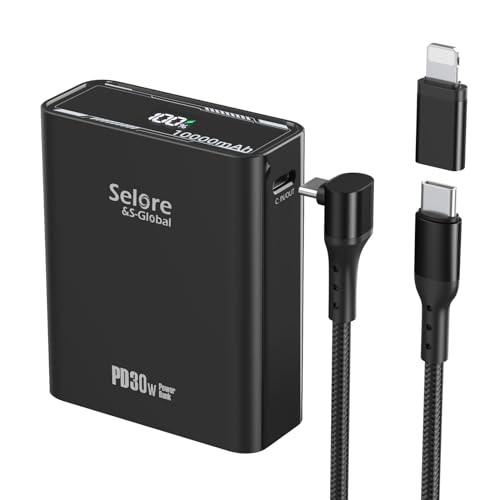 Power Bank 30W, 10000mAh Powerbank Schnellladefunktion Tragbares Ladegerät Klein Aber Stark, USB C Akkupack mit Kabel, Externe Handyakkus für iPhone 16 15 14 13 12 X Pro Max, MacBook, Galaxy, iPad Power Bank 30W, 10000mAh Powerbank Schnellladefunktion Tragbares Ladegerät Klein Aber Stark, USB C Akkupack mit Kabel, Externe Handyakkus für iPhone 16 15 14 13 12 X Pro Max, MacBook, Galaxy, iPad von Selore&S-Global