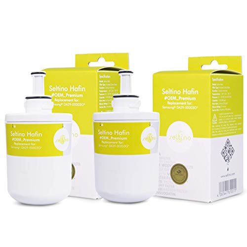 2x Seltino HAFIN - kompatibler Wasserfilter für Samsung Kühlschränke, ersetzt DA29-00003G, Hafin/exp von Seltino