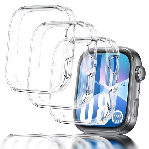 Seltureone 3 Stück Schutzhülle Kompatibel für Huawei Watch Fit 4, Mit Flexibles TPU Hohe Klarheit Displayschutzfolie [Vollschutz], Kratzfest Stoßfestes Schutzhülle für Huawei Watch Fit 4 - Transparent von Seltureone