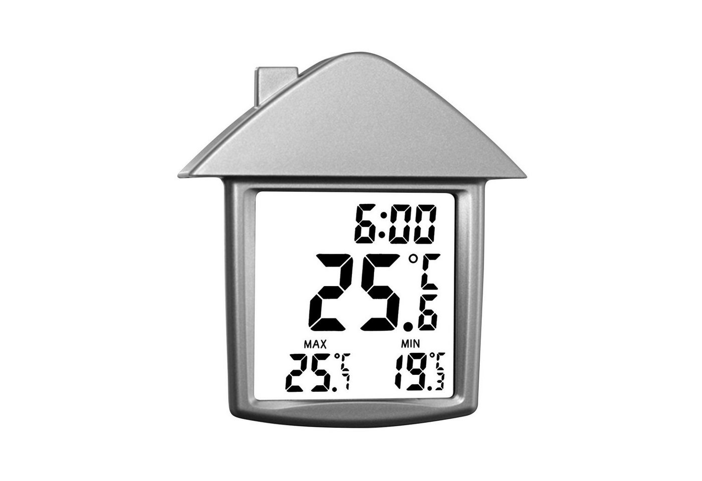 Selva Technik Digitales Fensterthermometer, Wetterinstrument, wetterfest, 90 x 98 mm Wetterstation von Selva Technik