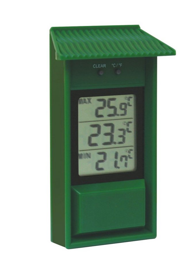 Selva Technik Max.-Min.-Thermometer für drinnen und draußen, grün Wetterstation von Selva Technik