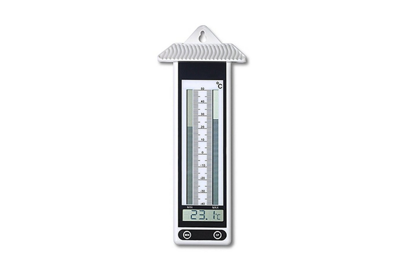 Selva Technik Max.-Min.-Thermometer für drinnen und draußen, weiß Wetterstation von Selva Technik