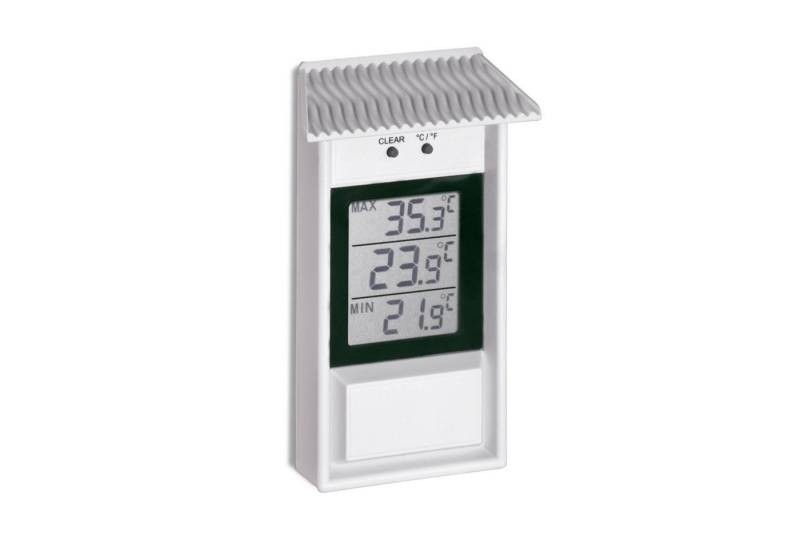 Selva Technik Max.-Min.-Thermometer für drinnen und draußen, weiß Wetterstation von Selva Technik