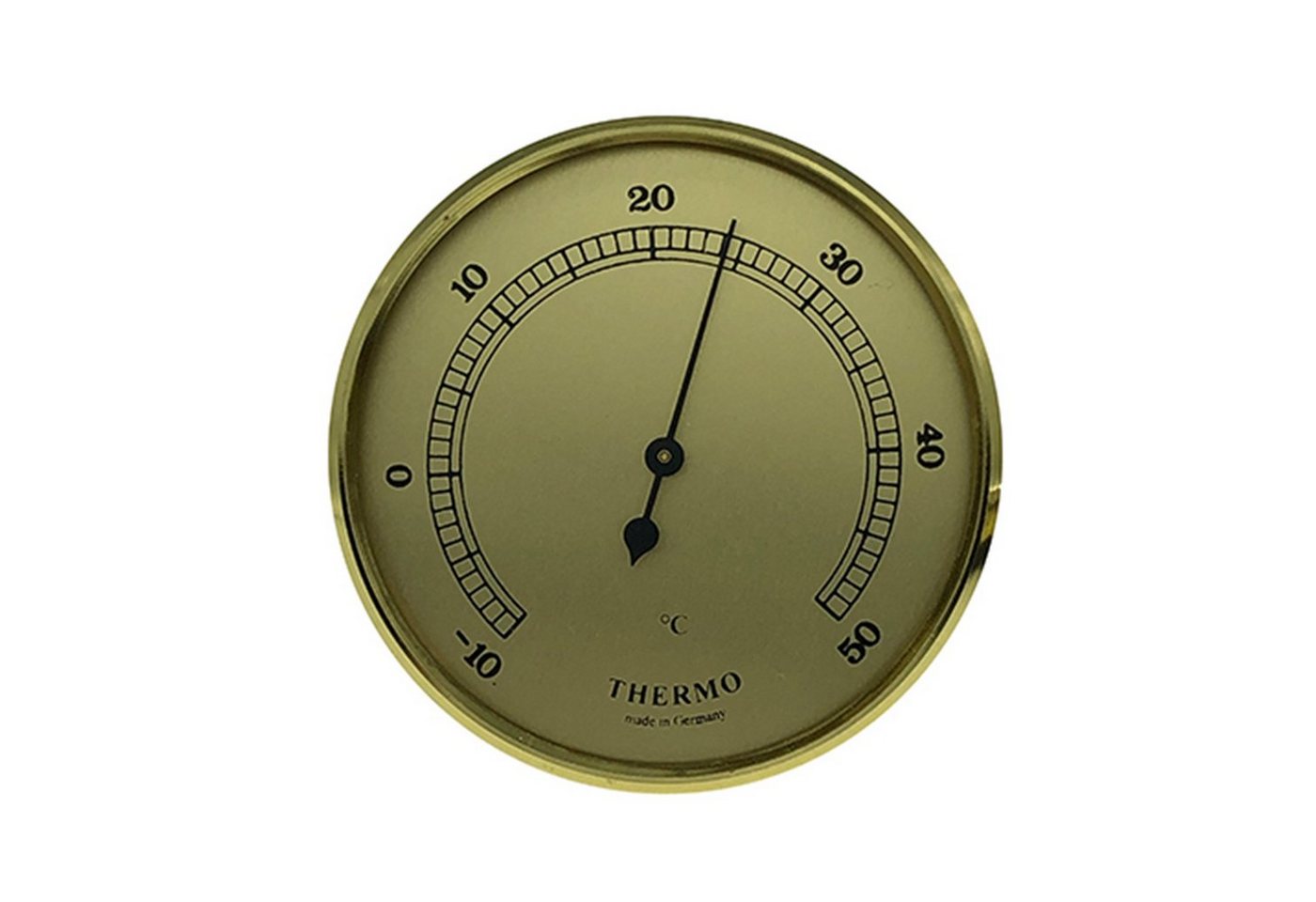 Selva Technik Thermometer Einbau-Wetterinstrument Ø 85mm, gold Wetterstation von Selva Technik