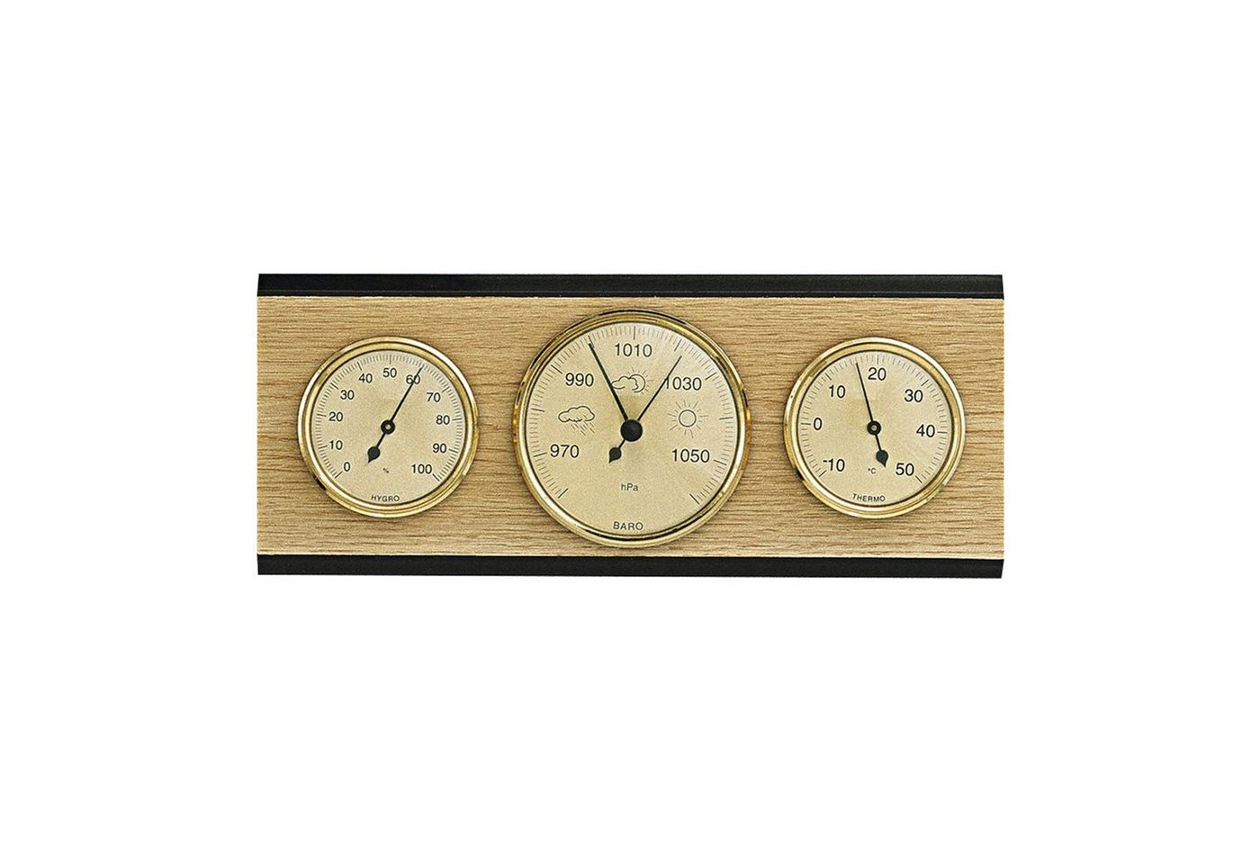 Selva Technik Wetterstation mit Hygrometer, Barometer und Thermometer, 110 x 270 mm Wetterstation von Selva Technik