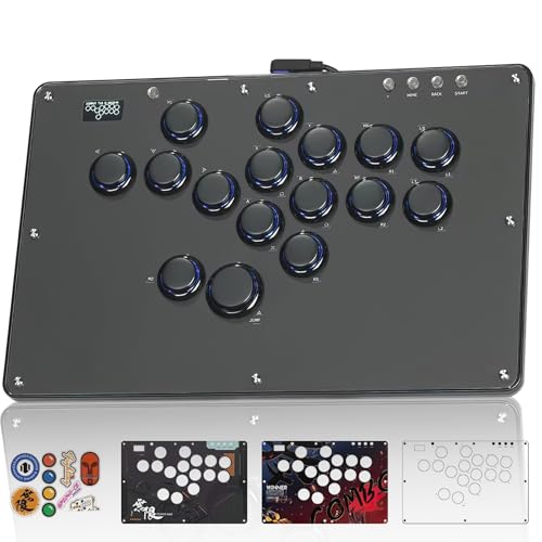 Semaiki U16 All-Button Gaming-Tastatur mit Custom RGB & Turbo Functions, Arcade Stick Gaming-Tastatur für PC/Switch/PS4/PS3, unterstützt Hot-Swap und SOCD von Semaiki