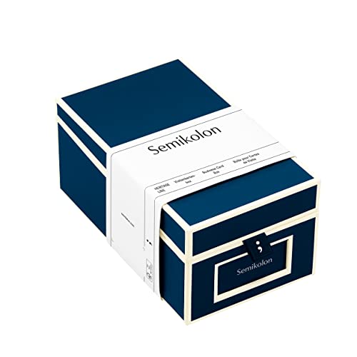 Business Card Box marine +++ zur VISITENKARTEN AUFBEWAHRUNG +++ SEMIKOLON Qualität von Semikolon