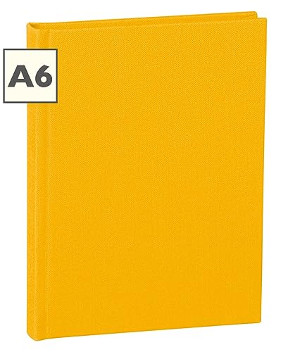 Semikolon 350888 - Notizbuch Classic A6 liniert - 144 Seiten, cremeweißes Papier – Lesezeichen - sun gelb von Semikolon