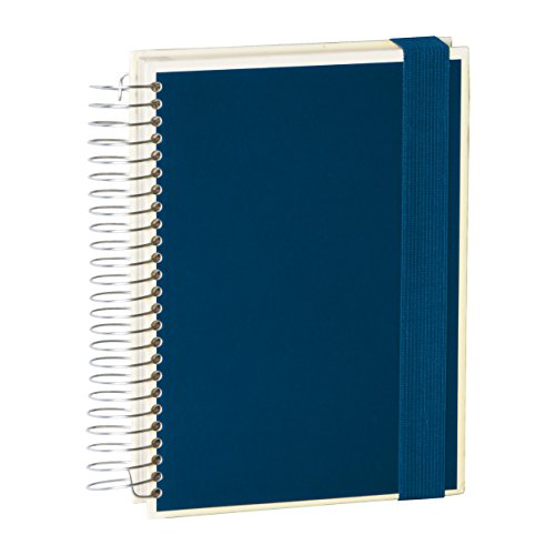 Semikolon 351553 Mucho Spiral-Notizbuch A5 15,7 x 21,7 cm - je 110 karierte, linierte, blanko Seiten, marine blau von Semikolon