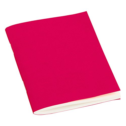 Semikolon 351795 - Filigrane Heft liniert A7, 64 Seiten, büttengeprägtes Papier, cremefarben - Cover pink rosa von Semikolon