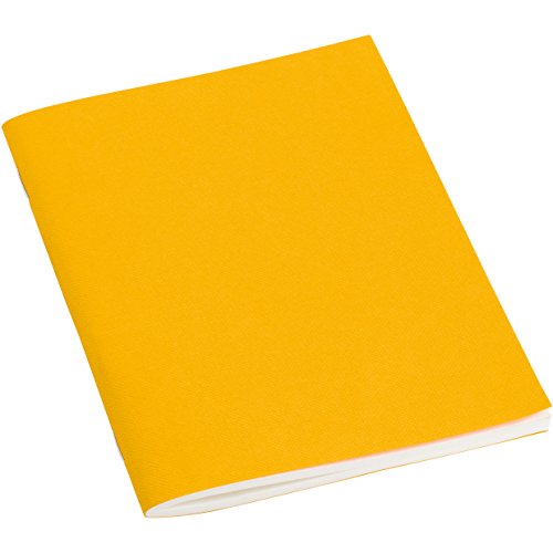 Semikolon 351806 - Filigrane Heft liniert A6, 64 Seiten, büttengeprägtes Papier, cremefarben - Cover sun gelb von Semikolon