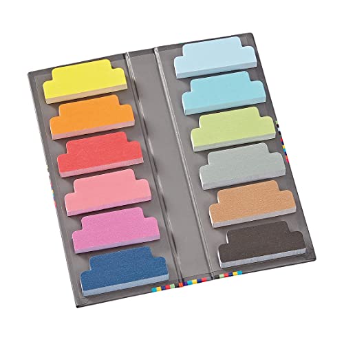 Semikolon 353103 Sticky Tab Markers - Haftstreifen, Haftmarker, Klebezettel je 40 Notizettel in 12 Farben, Format 5x2 cm von Semikolon