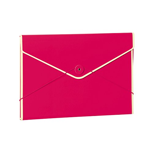 Semikolon 353193 Kuvertmappe mit Gummiverschluss – Dokumenten-Sammler, A4 und US Letter Size, 33 x 22,8 cm – pink rosa von Semikolon