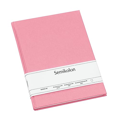 Semikolon 364709 - Notizbuch Classic B5 blanko - 176 Seiten, cremeweißes Papier – Lesezeichen – flamingo pink von Semikolon