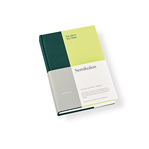 Semikolon 366304 – The Life in Your Years, 5-Jahres Tagebuch A5, Buchleineneinband, Deutsch – forest kiwi grün von Semikolon