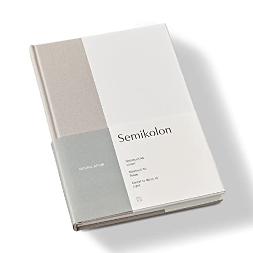 Semikolon 368726 – Notizbuch Natural Affair A5 liniert - 176 Seiten, cremeweißes Papier – Lesezeichen – Desert von Semikolon