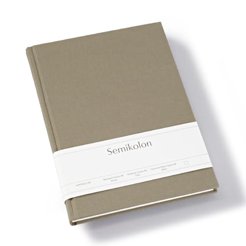 Semikolon 370054 - Notizbuch Classic B5 blanko - 176 Seiten, cremeweißes Papier – Lesezeichen – fango beige von Semikolon