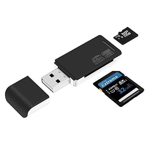 Micro SD Kartenleser, Seminer SD Kartenleser USB 2.0 für TF, SD, SDHC, SDXC, Micro SD, Micro SDXC, Micro SDHC Speicherkarten von Seminer