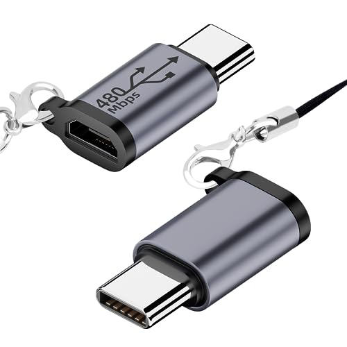 Seminer Micro USB auf USB-C Adapter (2er Pack), Typ-C Stecker auf Micro USB Buchse Adapter, Unterstützt Datensynchronisation Kompatibel mit Samsung Galaxy S8/S8+, Google Pixel 3/2 von Seminer