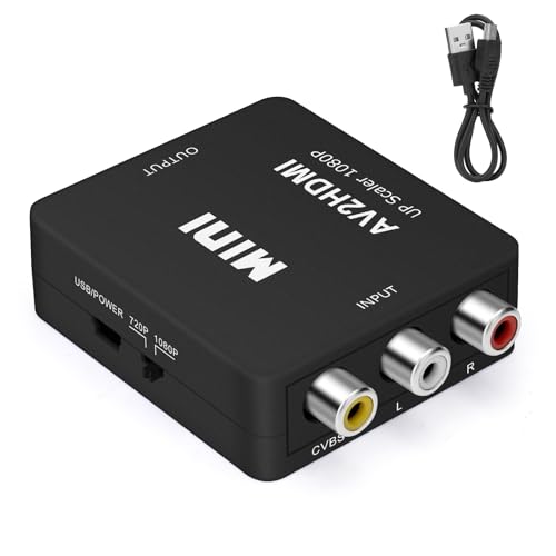 Seminer RCA zu HDMI Adapter, 1080P RCA Composite CVBS AV zu HDMI Video Audio Konverter, Unterstützt PAL/NTSC für PC Laptop Mini Xbox PS2 PS3 TV STB VHS VCR Kamera DVD Mit USB Stromkabel Seminer RCA zu HDMI Adapter, 1080P RCA Composite CVBS AV zu HDMI Video Audio Konverter, Unterstützt PAL/NTSC für PC Laptop Mini Xbox PS2 PS3 TV STB VHS VCR Kamera DVD Mit USB Stromkabel von Seminer