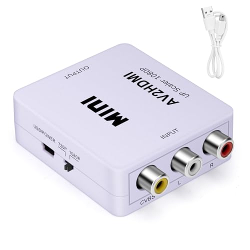 Seminer RCA zu HDMI Adapter, 1080P RCA Composite CVBS AV zu HDMI Video Audio Konverter, Unterstützt PAL/NTSC für PC Laptop Mini Xbox PS2 PS3 TV STB VHS VCR Kamera DVD Mit USB Stromkabel Seminer RCA zu HDMI Adapter, 1080P RCA Composite CVBS AV zu HDMI Video Audio Konverter, Unterstützt PAL/NTSC für PC Laptop Mini Xbox PS2 PS3 TV STB VHS VCR Kamera DVD Mit USB Stromkabel von Seminer