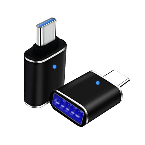 Seminer USB C Adapter (2er Pack), USB C Stecker auf USB 3.0 Adapter, USB Typ-C auf USB Buchse Blaue LED Lichtanzeige OTG Adapter für MacBook Pro 2019+, Air 2020+, Typ-C Geräte, Mehr von Seminer