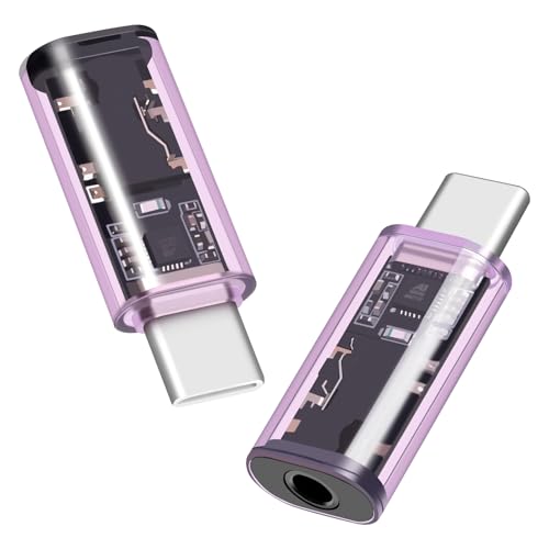 Seminer USB C auf 3.5mm Audio Adapter (2 Pack), USB Typ C auf Aux Buchse Kopfhöreranschluss DAC-USB C Kopfhörer Adapter für iPhone 15 Serie, iPad Pro, Galaxy von Seminer