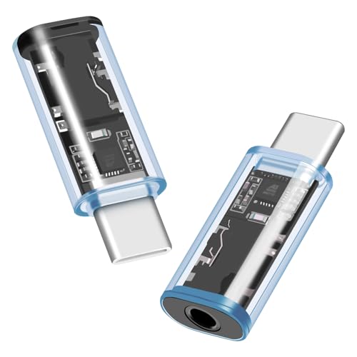 Seminer USB C auf 3.5mm Audio Adapter (2 Pack), USB Typ C auf Aux Buchse Kopfhöreranschluss DAC-USB C Kopfhörer Adapter für iPhone 15 Serie, iPad Pro, Galaxy von Seminer