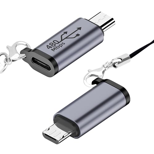 Seminer USB C auf Micro USB Adapter (2 Pack), Typ-C Buchse auf Micro USB Stecker Adapter Unterstützen Daten Sync Kompatibel mit Samsung Galaxy S8/S8 + und Micro USB Geräte von Seminer