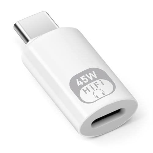 Seminer USB C zu Lightning Kopfhörer Audio Adapter, 3in1 Typ-C Stecker zu Lightning Buchse mit Daten und Ladekonverter für iPhone 16/15 Serie, iPad und Mehr(Weiß) von Seminer